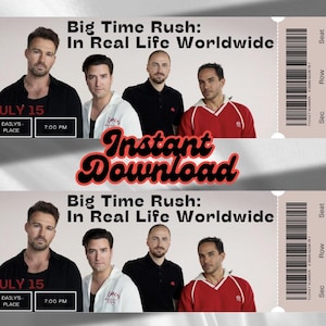 Big Time Rush Souvenir Konzertkarte