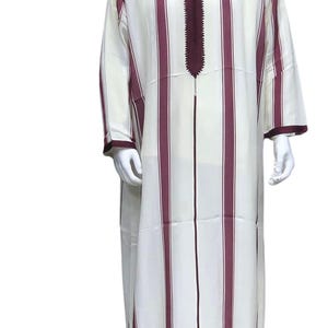 Moroccan Embroidered Djellaba-Moroccan Hooded Robe