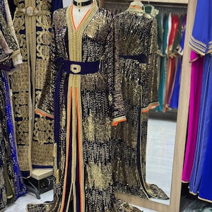 Moroccan Takchita-Moroccan Kaftan-Wedding Dress-Moroccan Kaftan-Moroccan Traditional Dress-Handmade Takchita-Embroidered Takchita