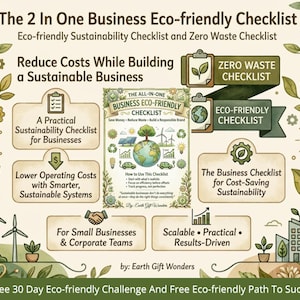 Business Eco-Friendly Checklist | Sustainability & Cost Saving Guide (Digital)