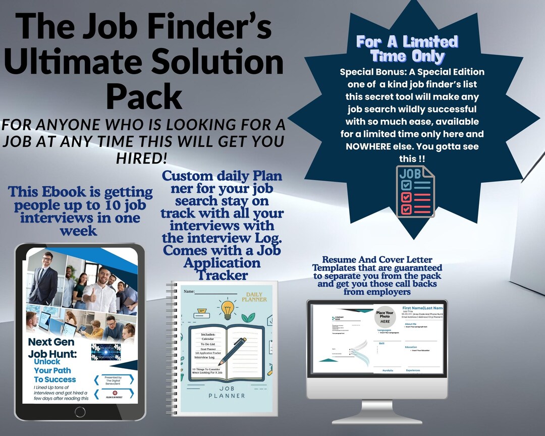 Job Hunting Toolkit, Resume Template, Job Search, Job - Topic - Etsy