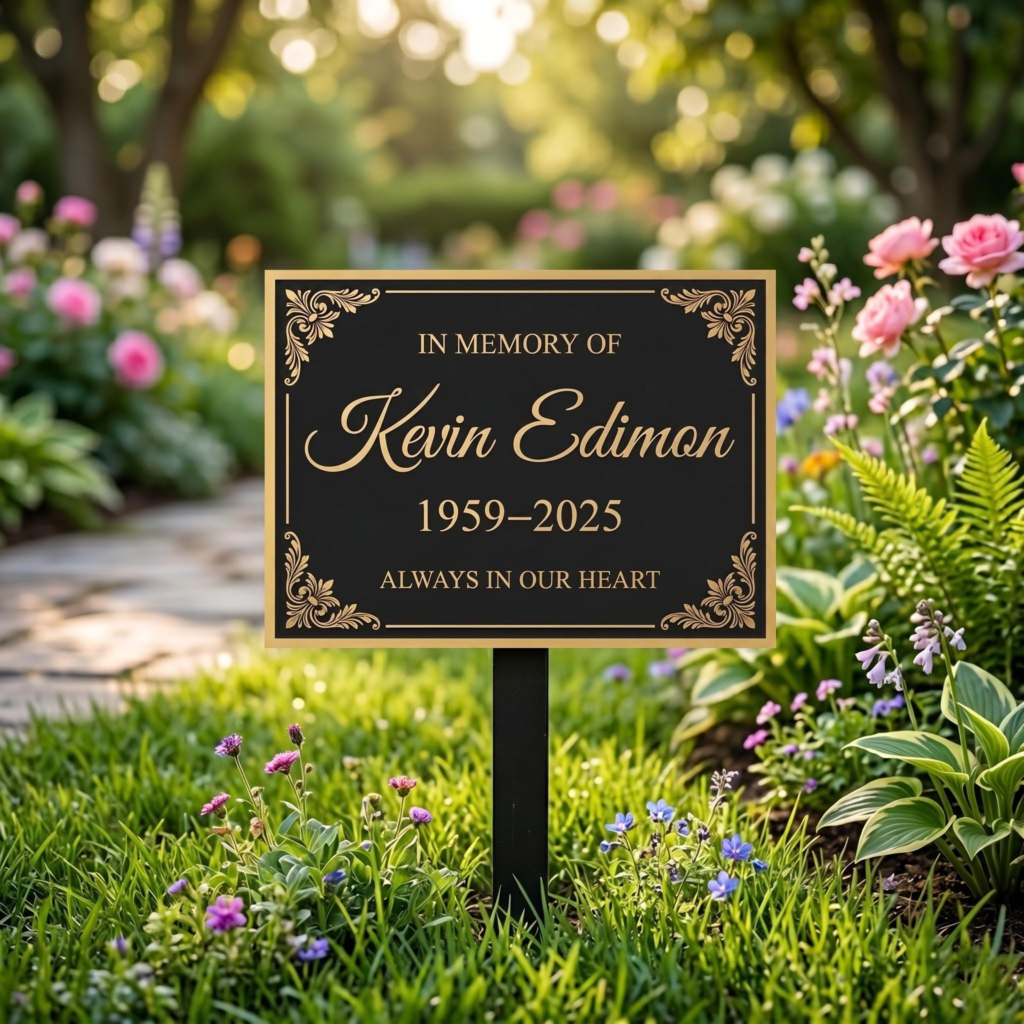 Personalized Grave Marker Sign, Memorial Garden Stake, Remembrance ...