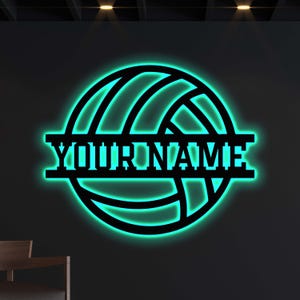 Custom Volleyball Player Name Sign LED Light,Personalized Sports Room Decor,Volleyball Player Gift,Volleyball Fan Sign,Volleyball Coach Gift