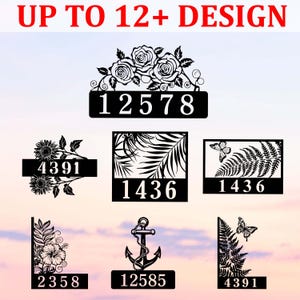 Custom Address House Sign, Personalized Metal House Number Sign, Address Plaque with Rose,Sunflower Address Sign,Farmhouse Welcome,Yard Sign