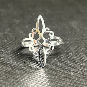 Openwork gold or silver ring | Adjustable women&#39;s ring | Elegant chic jewelry | Stainless steel ring | Refined gift