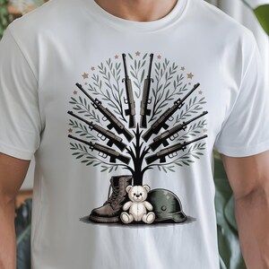 Veteran Dad Family Tree T-Shirt- Patriotic Military Father, Father&#39;s Day Gift, Military Dad Gift, First Father&#39;s Day Gift