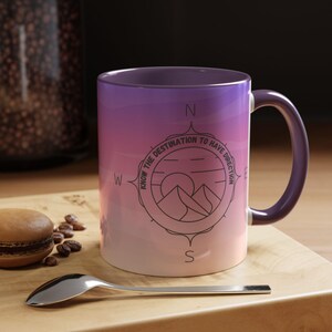 Adventure Compass Coffee Mug - Perfect for Travel Lovers, Gift for Hikers, Nature Lovers, Hiking Gear, Outdoor Enthusiasts