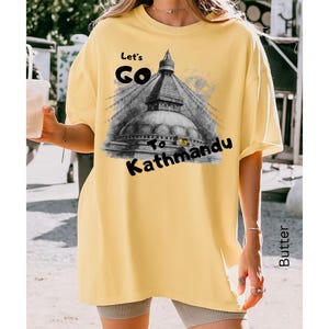 Kathmandu Nepal Travel Shirt, Comfort Colors Unisex Tee image 1