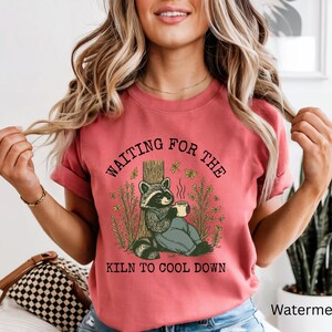 Comfort Colors Raccoon Pottery Tshirt, Pottery Studio Shirts, Ceramics Artist Shirt, Gift for Potters, Funny Raccoon Shirt, Pottery Tshirt image 2