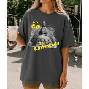Kathmandu Nepal Travel Shirt, Comfort Colors Unisex Tee image 3