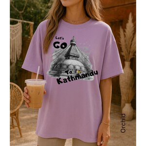 Kathmandu Nepal Travel Shirt, Comfort Colors Unisex Tee image 8