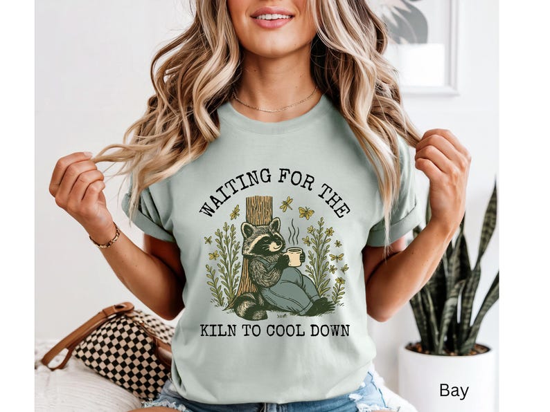 Comfort Colors Raccoon Pottery Tshirt, Pottery Studio Shirts, Ceramics Artist Shirt, Gift for Potters, Funny Raccoon Shirt, Pottery Tshirt image 5