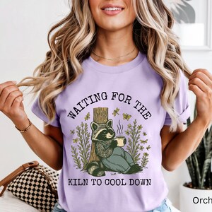 Comfort Colors Raccoon Pottery Tshirt, Pottery Studio Shirts, Ceramics Artist Shirt, Gift for Potters, Funny Raccoon Shirt, Pottery Tshirt image 7