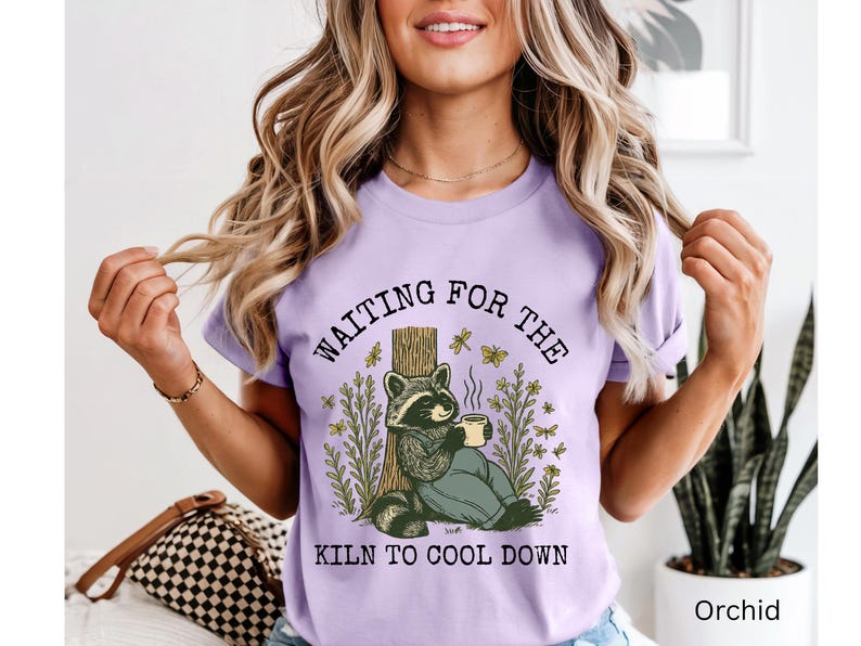 Comfort Colors Raccoon Pottery Tshirt, Pottery Studio Shirts, Ceramics Artist Shirt, Gift for Potters, Funny Raccoon Shirt, Pottery Tshirt image 7