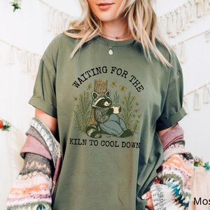 Comfort Colors Raccoon Pottery Tshirt, Pottery Studio Shirts, Ceramics Artist Shirt, Gift for Potters, Funny Raccoon Shirt, Pottery Tshirt image 3