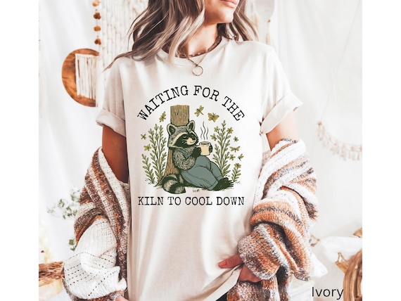 Comfort Colors Raccoon Pottery Tshirt, Pottery Studio Shirts, Ceramics Artist Shirt, Gift for Potters, Funny Raccoon Shirt, Pottery Tshirt