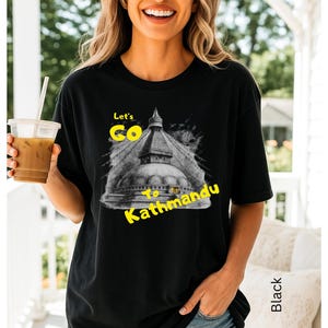 Kathmandu Nepal Travel Shirt, Comfort Colors Unisex Tee image 2