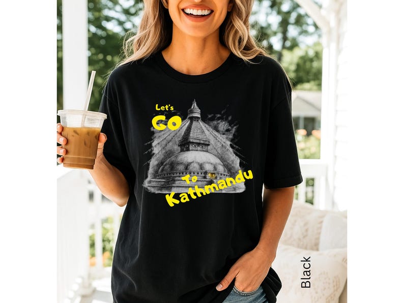 Kathmandu Nepal Travel Shirt, Comfort Colors Unisex Tee image 2