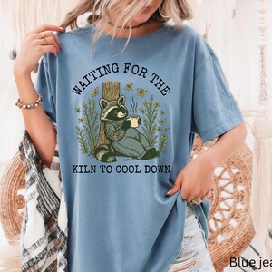 Comfort Colors Raccoon Pottery Tshirt, Pottery Studio Shirts, Ceramics Artist Shirt, Gift for Potters, Funny Raccoon Shirt, Pottery Tshirt image 4