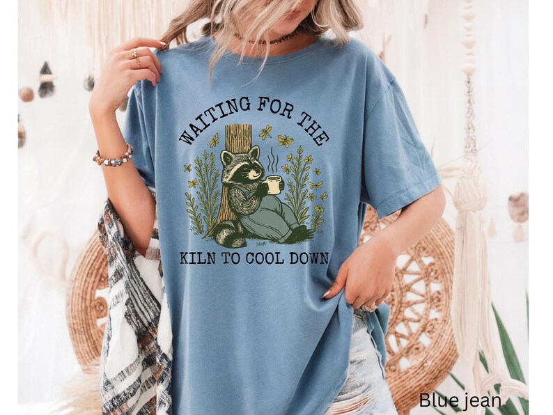 Comfort Colors Raccoon Pottery Tshirt, Pottery Studio Shirts, Ceramics Artist Shirt, Gift for Potters, Funny Raccoon Shirt, Pottery Tshirt image 4