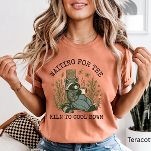 Comfort Colors Raccoon Pottery Tshirt, Pottery Studio Shirts, Ceramics Artist Shirt, Gift for Potters, Funny Raccoon Shirt, Pottery Tshirt image 8