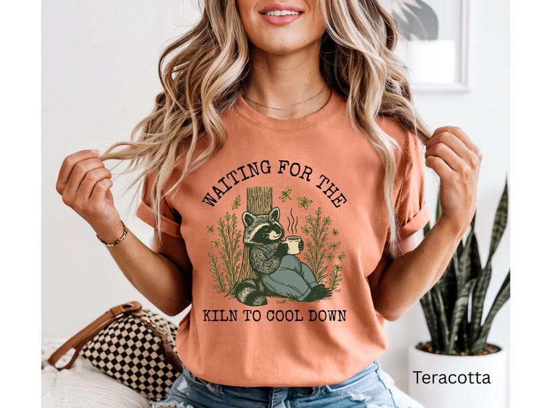 Comfort Colors Raccoon Pottery Tshirt, Pottery Studio Shirts, Ceramics Artist Shirt, Gift for Potters, Funny Raccoon Shirt, Pottery Tshirt image 8
