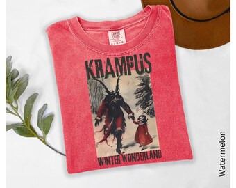 Krampus Winter Wonderland Shirt,Gothic Christmas, Creepy Dark Holiday Horror Shirt , Weirdcore Yule, Dark Christmas, Scary Santa Shirt
