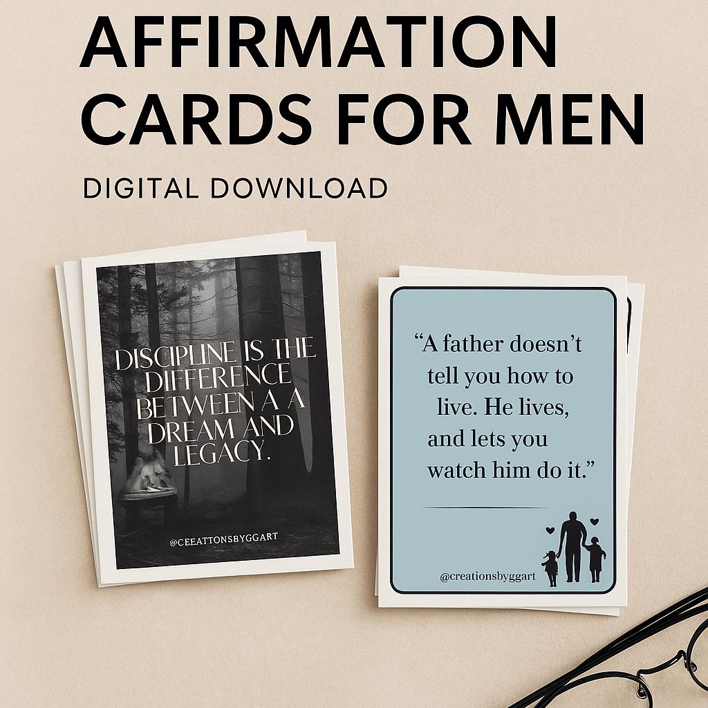 60 Printable Affirmation Cards for Men – Daily Motivation + Father’s ...
