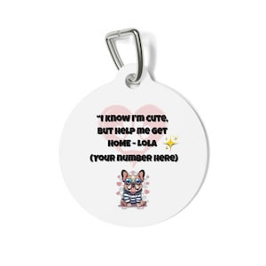 Cute Pet Tag with Customizable Text, Personalized Dog Tag, Cat ID Tag, Unique Pet Accessories, Pet Name Tag