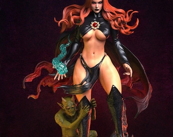 Goblin Queen Madelyne Pryor From X-Men - STL Model for Resin Printer Figure 3D Printing - High Quality Diorama