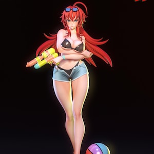 Rias Gremory - STL Model for Resin Printer Figure 3D Printing - High Quality Diorama