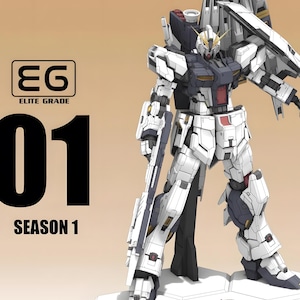 RX-93 Nu Gundam 1/100 High Quality Robot - STL Model for Resin Printer Figure 3D Printing