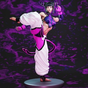 Juri Han From Street Fighter - STL Model for Resin Printer Figure 3D Printing - High Quality Diorama