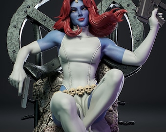 Mystique - STL Model for Resin Printer Figure 3D Printing - High Quality Diorama