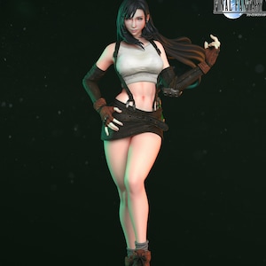 Tifa Lockhart From Final Fantasy 7 - STL Model for Resin Printer Figure 3D Printing - High Quality Diorama