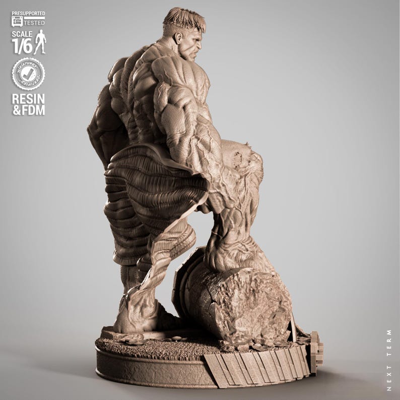 Red Hulk From Marvel - STL Model for Resin Printer Figure 3D Printing ...