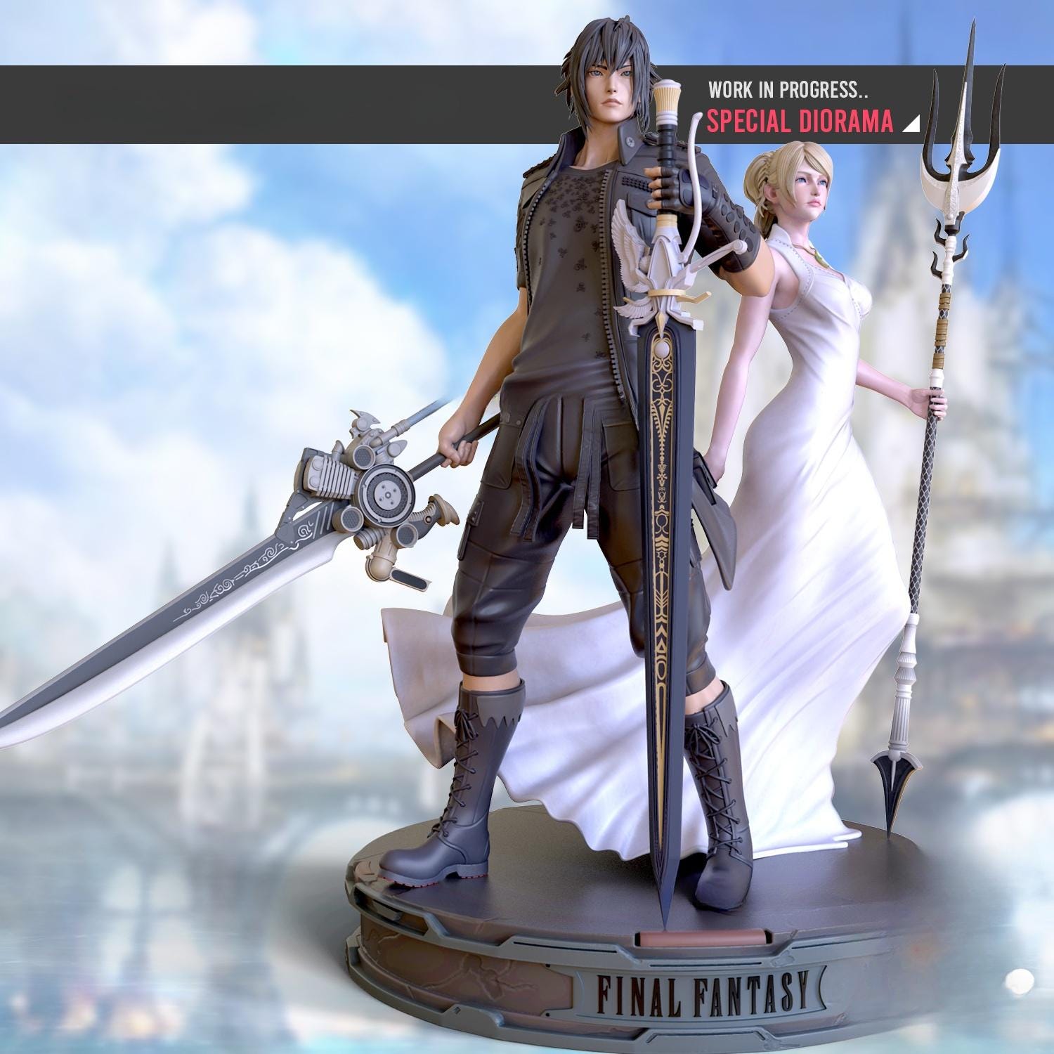 Luna and Noctis From Final Fantasy XV - STL Model for Resin