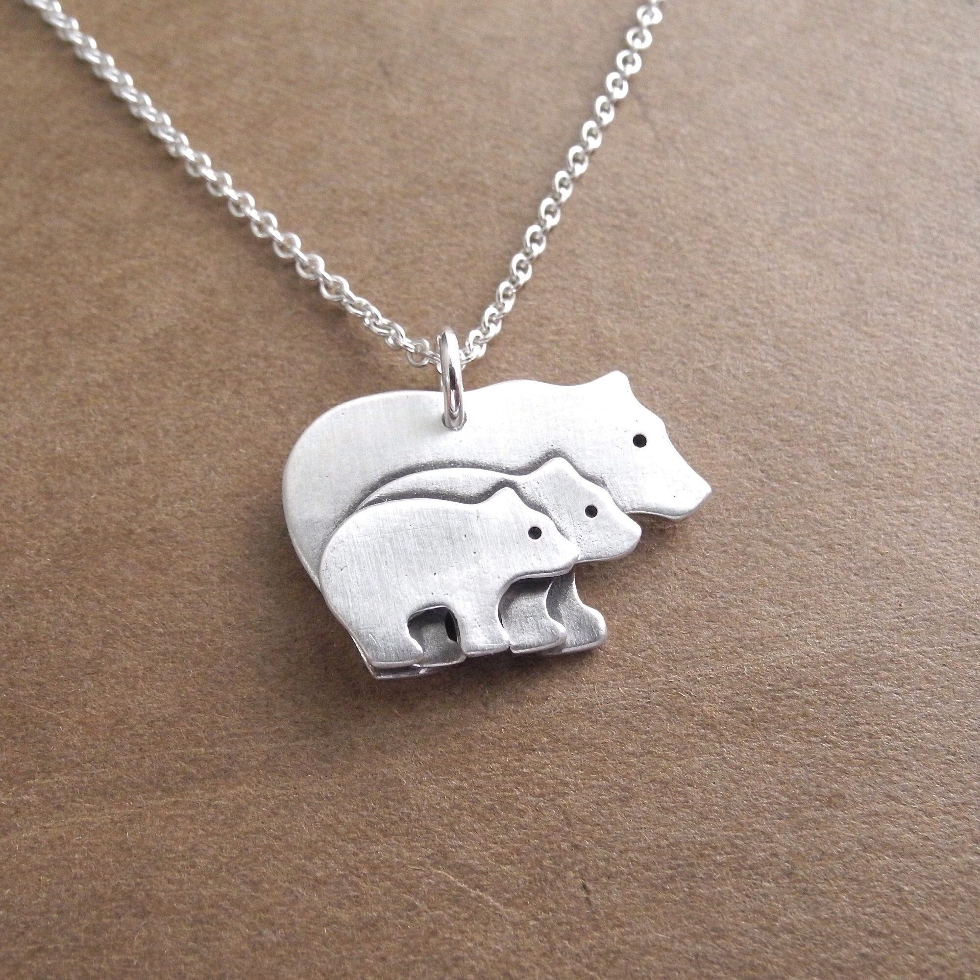 apple pie order☆Baby Bear N.02 Necklace 14k White Gold Baby Bear Necklace – The Golden Bear