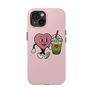 Cute Heart Character Phone Case, Cartoon Phone Cover, Durable Tough Case, Fun Gift for Teens, Cell Phone Accessory