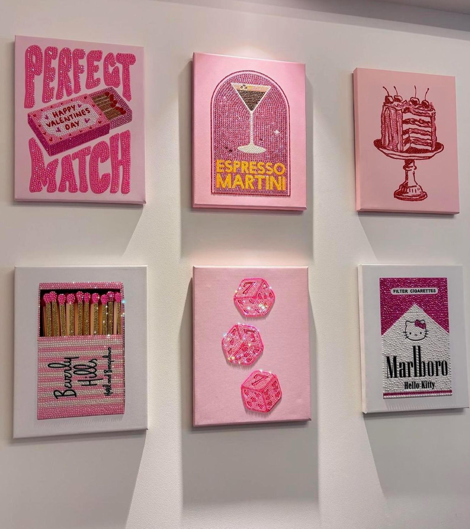 Personalised Rhinestone Bedazzled Canvas Art - Etsy