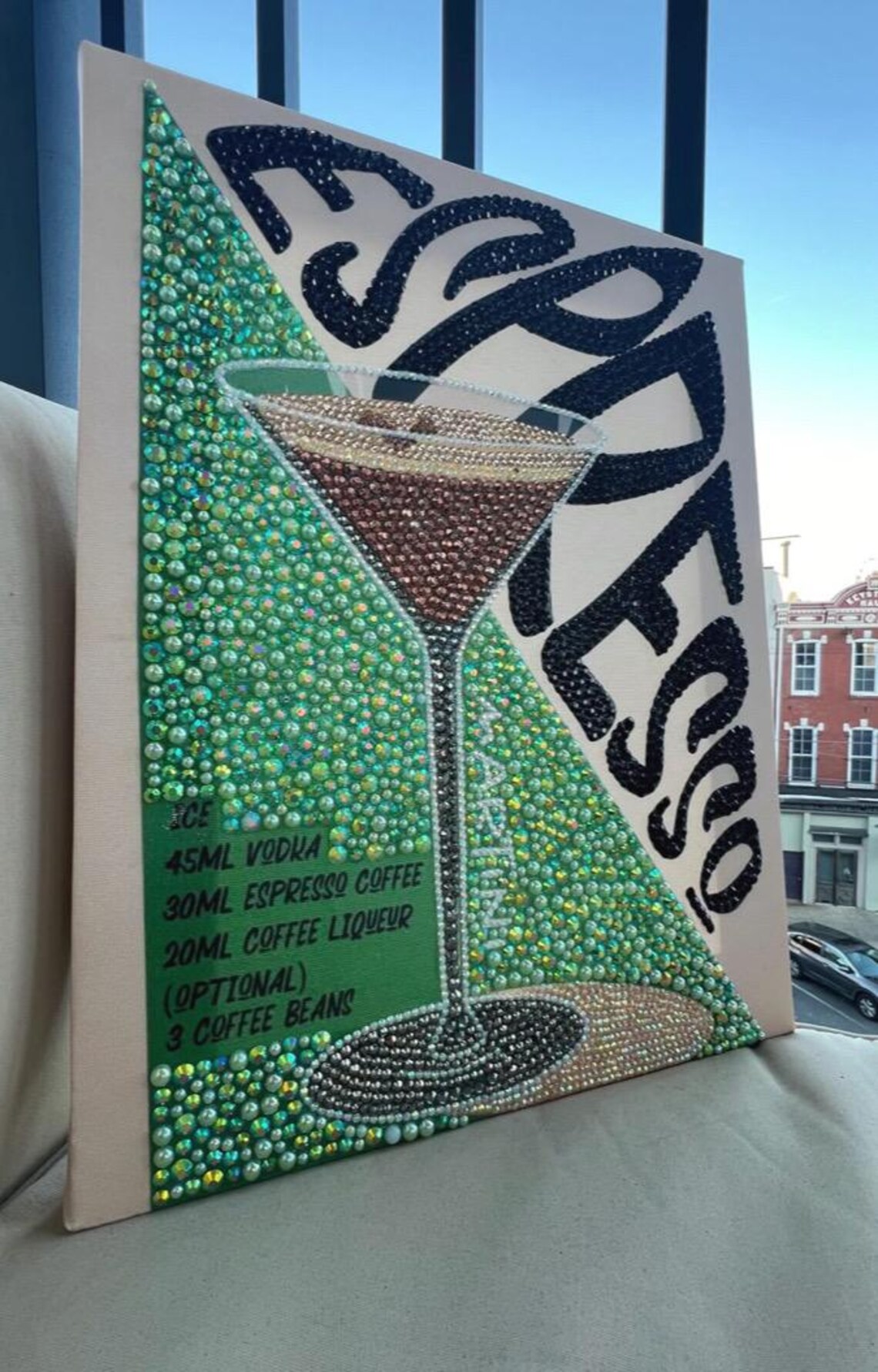 Personalised Rhinestone Bedazzled Canvas Art - Etsy
