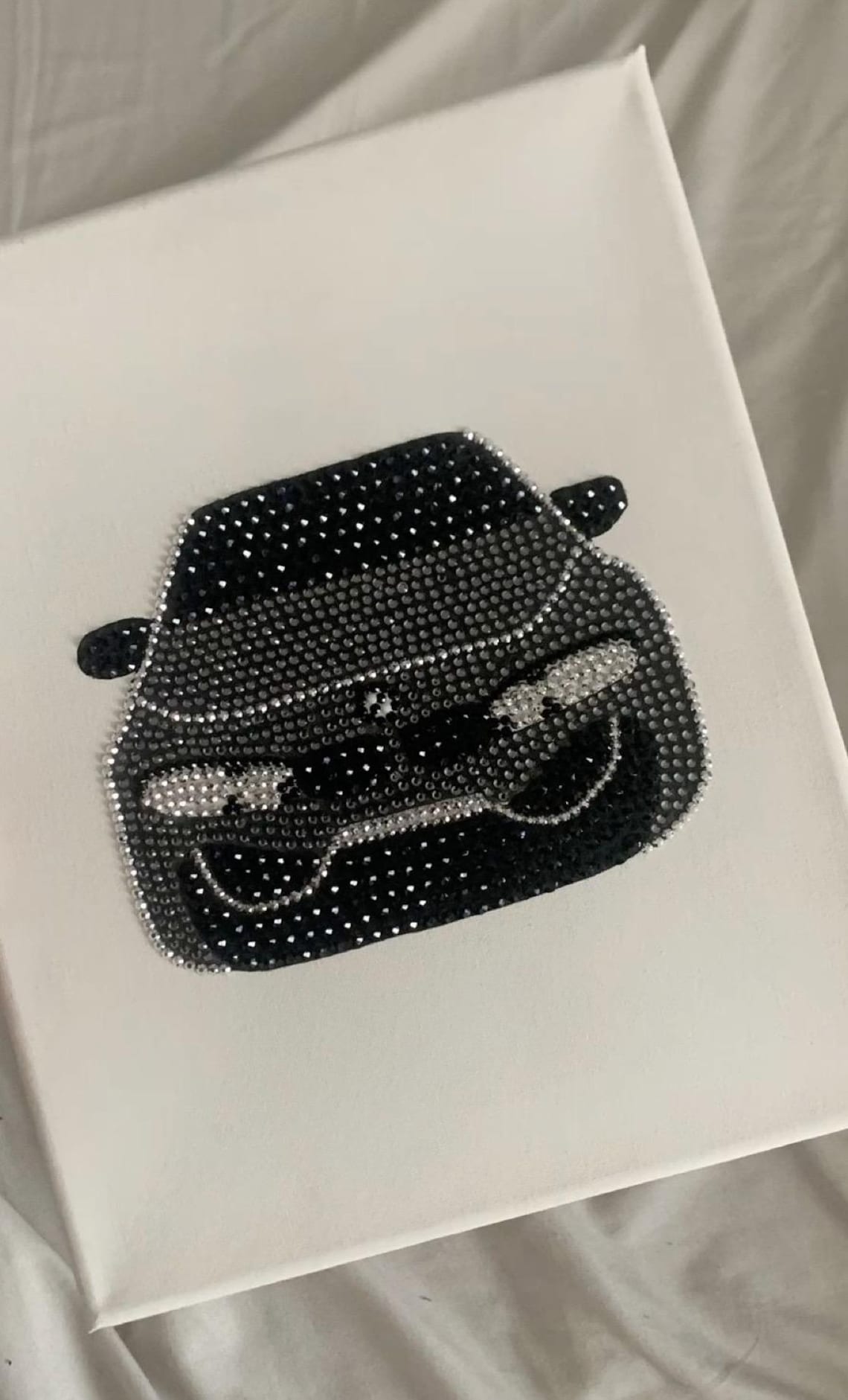 Personalised Rhinestone Bedazzled Canvas Art - Etsy