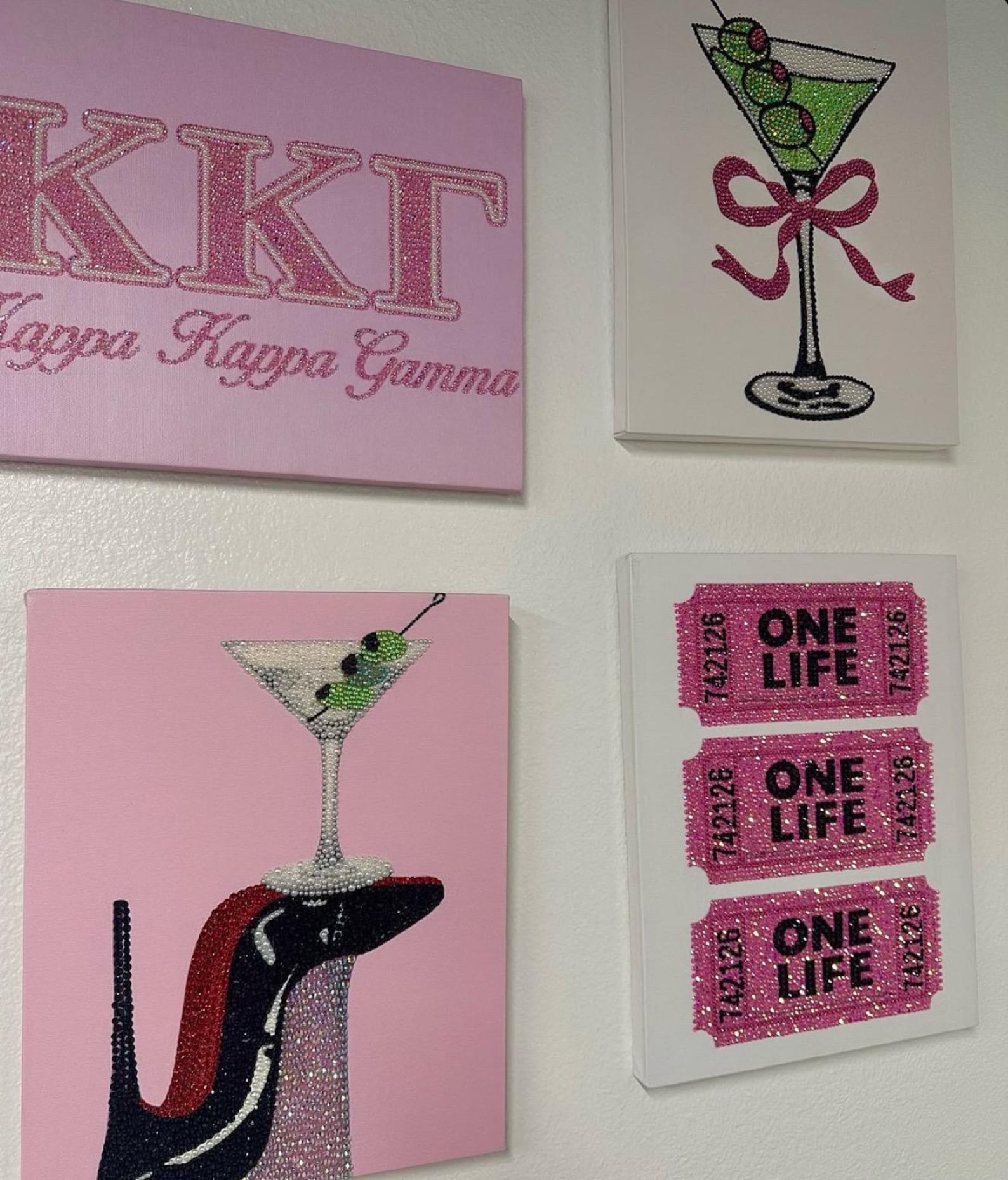 Personalised Rhinestone Bedazzled Canvas Art - Etsy