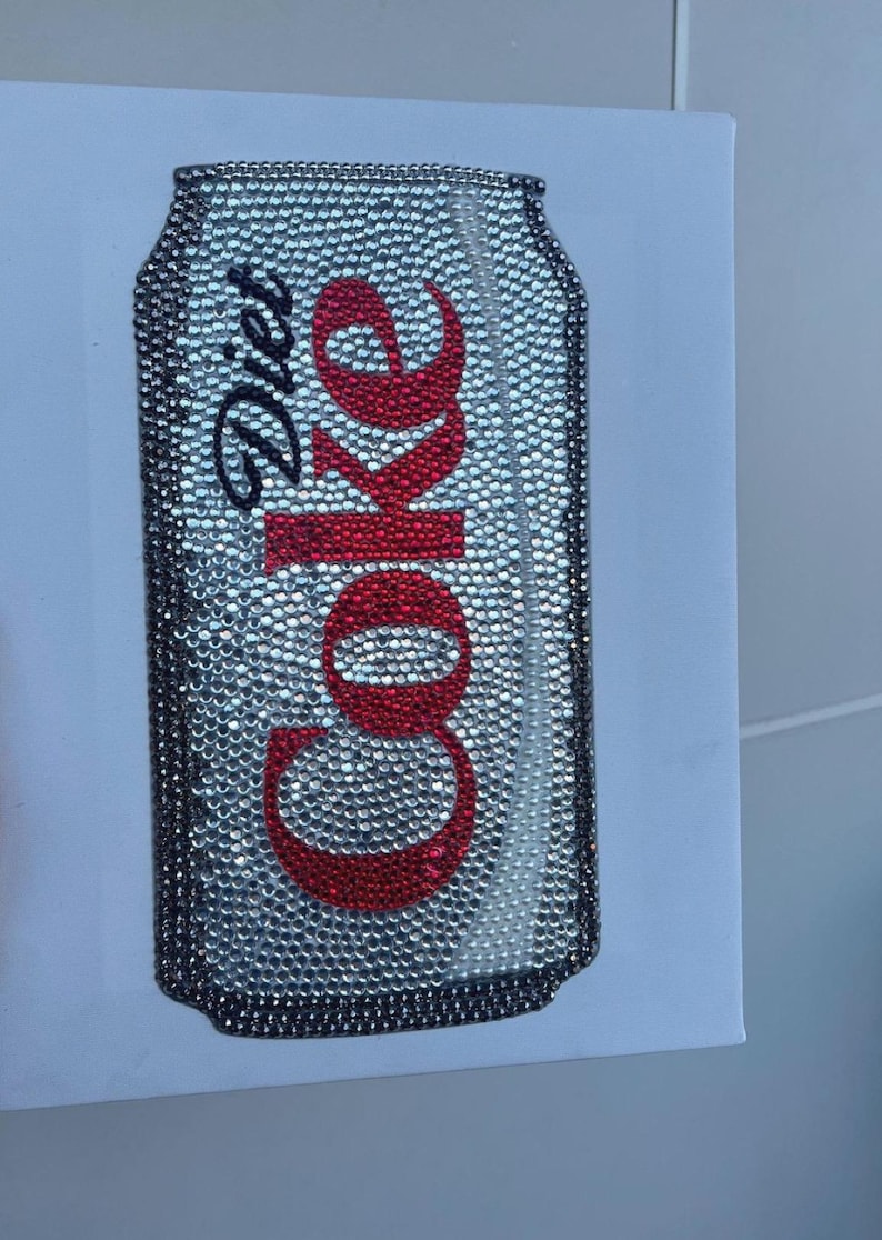 Personalised Rhinestone Bedazzled Canvas Art - Etsy