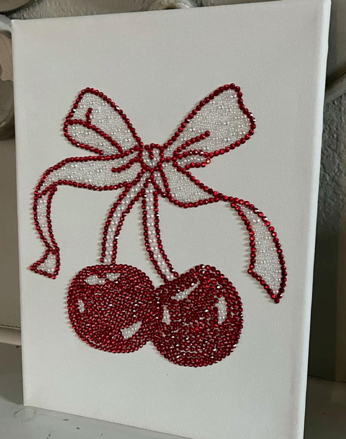 Personalised Rhinestone Bedazzled Canvas Art - Etsy