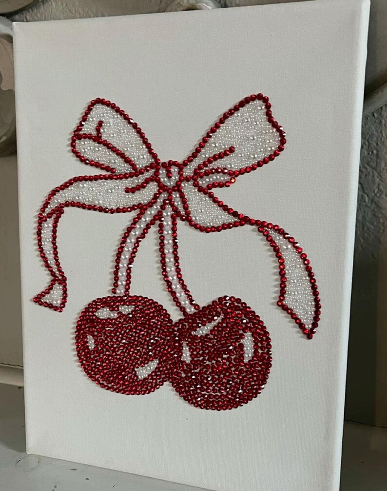 Personalised Rhinestone Bedazzled Canvas Art - Etsy