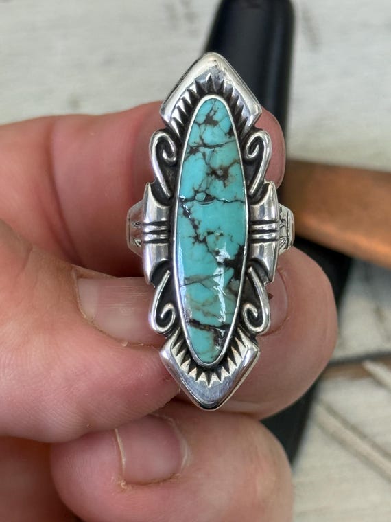 Turquoise Sterling Silver Ring size 6 1/2