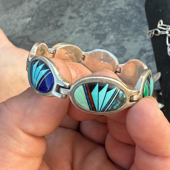 Native American Made, BG Mudd Intasia Western-style bracelet, Turquoise