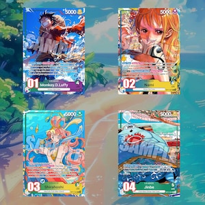 Cartas de Líder Personalizadas [Estilo de Verano] - One Piece TCG - Holográficas