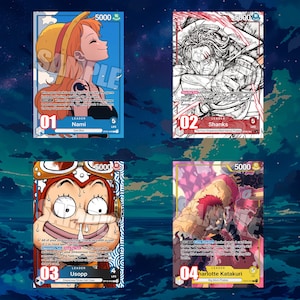 Anführerkarten nach Kundenwunsch - One Piece tcg - Holographisch